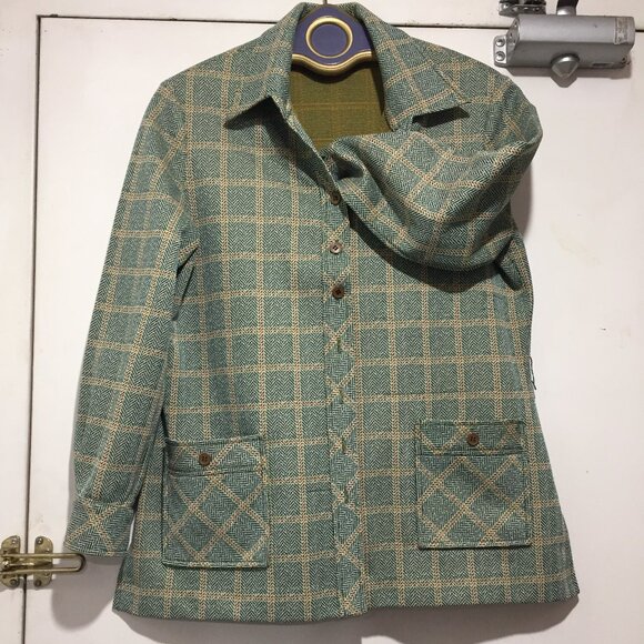 VINTAGE PLAID BELTED PANTSUITS SIZE S/M - Picture 2 of 11